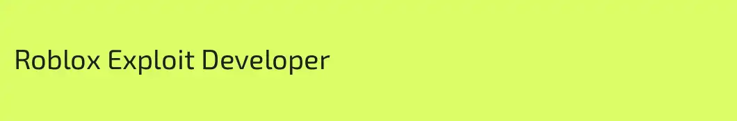 Roblox Exploit Developer